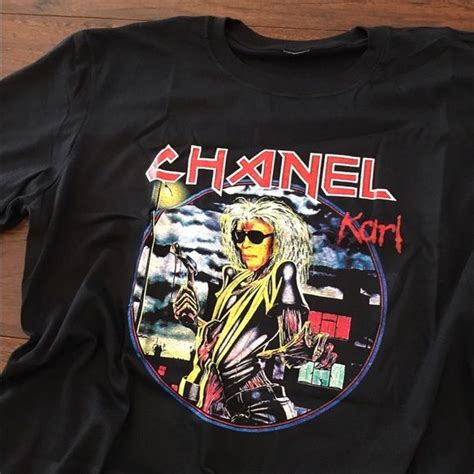 ‼️ CHANEL KARL LAGERFELD IRON MAIDEN TEE‼️